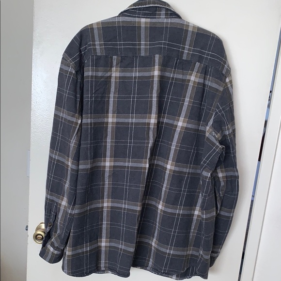 Gently Loved Carhartt Gray Plaid Button-Up Shirt - Picture 5 of 8
